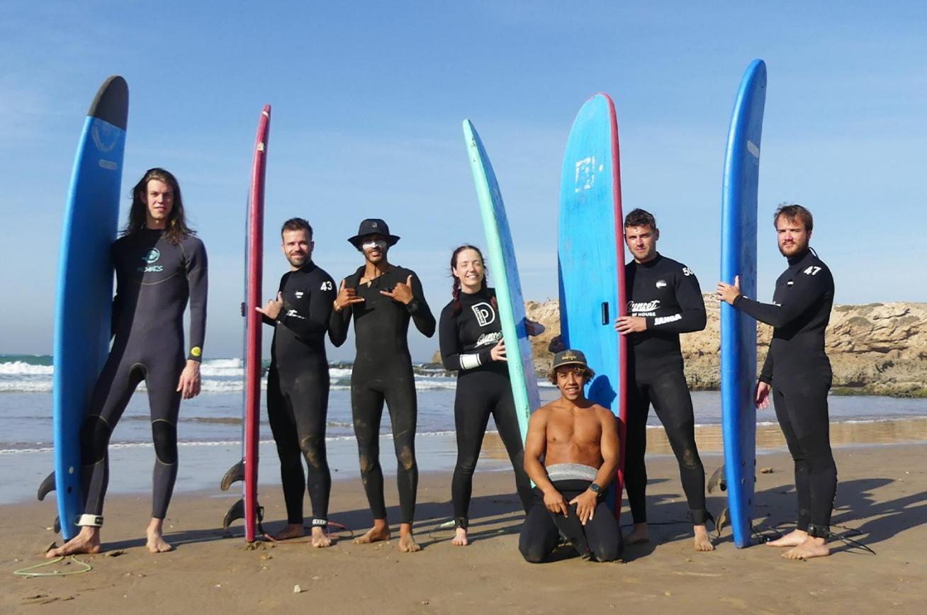 بيت شباب Sunset Surfhouse Morocco Tamraght المظهر الخارجي الصورة